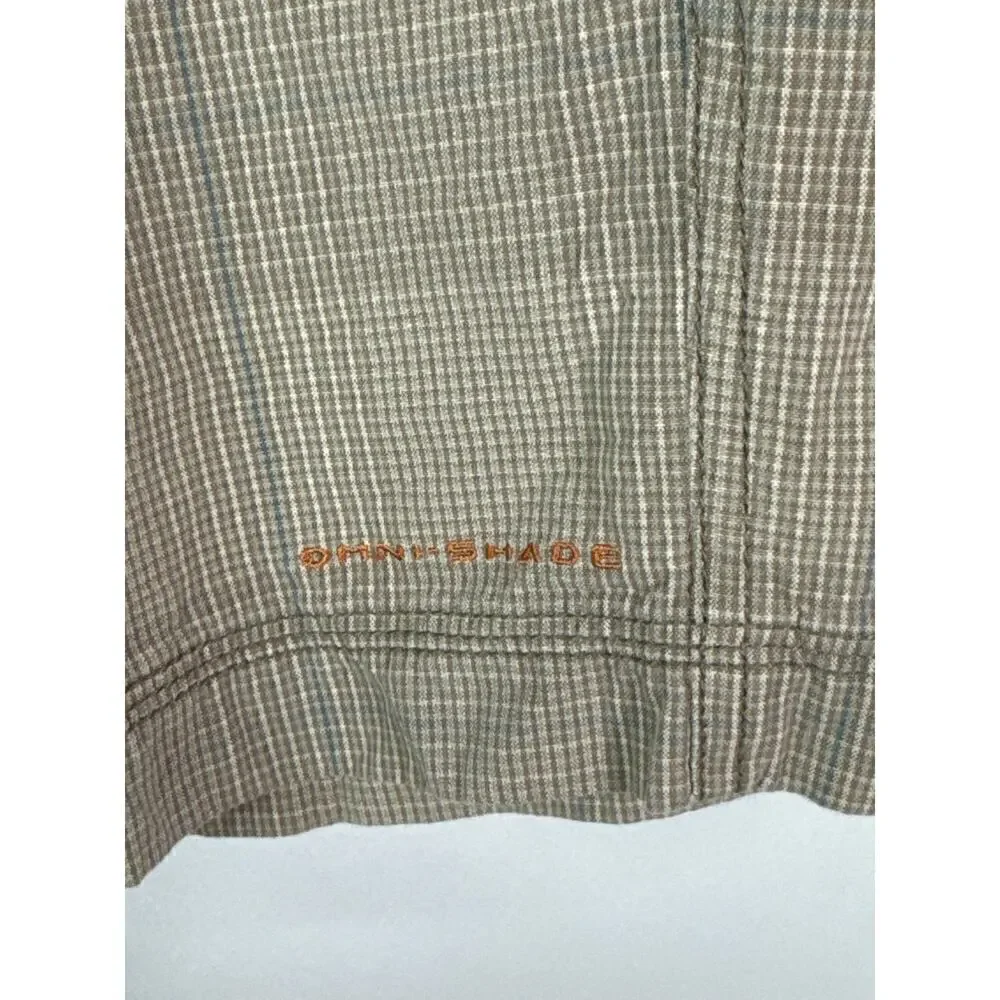 Columbia Omni Shade Brown Plaid‎ Shorts Men's 34